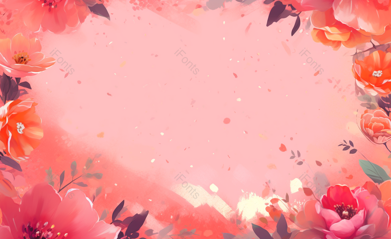 水彩花朵卡通手绘背景,插画/手绘图,插画/手绘图库,插画/手绘图下载,插画/手绘